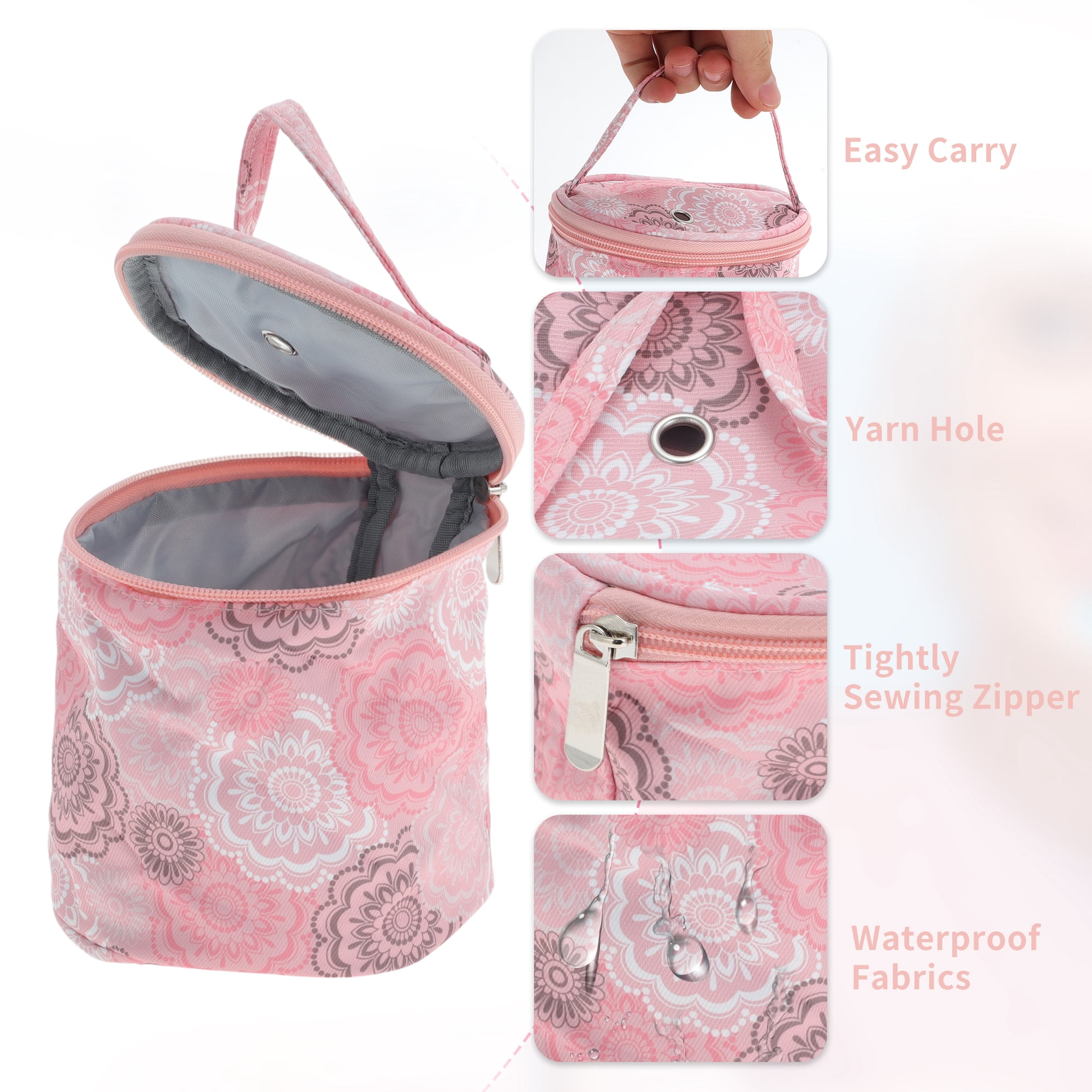 Unique Bargains Small Yarn Bag Knitting Bags Yarn Storage Organizer Crochet Tote