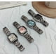 thumbnail image 5 of Reloj de estudiante de cuello blanco con tira de acero de alta gama, cuadrado, sencillo y elegante, para uso diario., 5 of 6