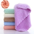 thumbnail image 5 of Fiudx Face Wash Cloth Ultra Soft Premium Solid Color Coral Velvet Chlidren Towels Highly Absorbent Bathroom Face Wash Towel Soft Feel Fingertip Towels, 5 of 5
