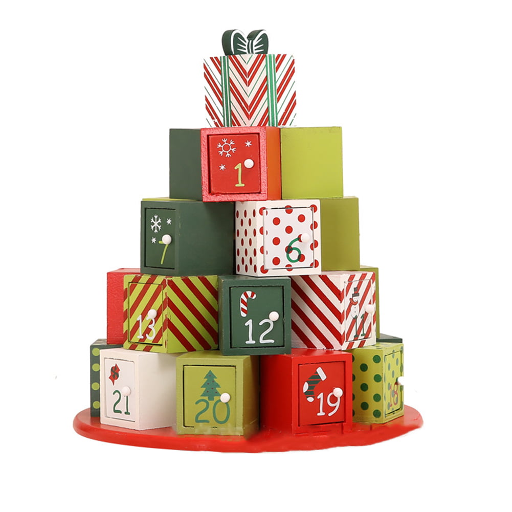 Christmas Advent Calendar Box 24 Days Countdown Gift Treasure Box