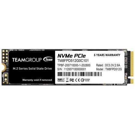 Team Group MP33 PRO M.2 2280 512GB PCIe 3.0 x4 with NVMe 1.3 3D NAND Internal Solid State Drive (SSD) TM8FPD512G0C101