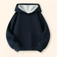 thumbnail image 5 of Blusa con capucha de manga larga para niñas y niños, primavera y otoño, sudadera con capucha de manga larga de color liso, top versátil de moda, abrigo con capucha para hombres y mujeres, sudadera con, 5 of 5