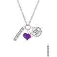 thumbnail image 2 of Delight Jewelry Always My Sister Bar - Purple Heart Nurse Strong Zoe Necklace, 2 of 4