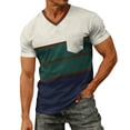 thumbnail image 2 of CONZONE Men's Tshirts Short Sleeve T-Shirts for Men Casual Striped V Neck Lightweight Tees Cozy Summer Tops, 2 of 9