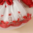 thumbnail image 4 of Jkety Baby Girl Clothes Newborn Baby Girl Dress Toddler Long Sleeve Ruffle Floral Dress Infant Girl Outfit Cute Baby Fall/Winter Dresses for Girls Red,18-24 Months, 4 of 7