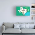 thumbnail image 3 of Carla Daly 'Illustrated State Maps Texas' Canvas Art, 3 of 3