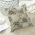 thumbnail image 4 of Brown Dahlia Pillow Covers 18x18 Set of 2, Geometric Floral Decorative Throw Pillow Covers Linen Rustic Flower Decor Cushion Case Farmhouse Home Decor for Couch Sofa Outdoor, 4 of 6