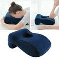 thumbnail image 3 of Memory Foam Travel Pillow, Office Desktop Sleeping Cushions, Multi-use Headrest for Student Navy, 3 of 8