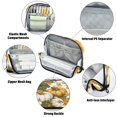 thumbnail image 4 of Standing Pencil Case with Base Large Capacity Stationery Pouch Pen Bag with Zipper for Women Men Vintage Pumpkin with Leaves, 4 of 7