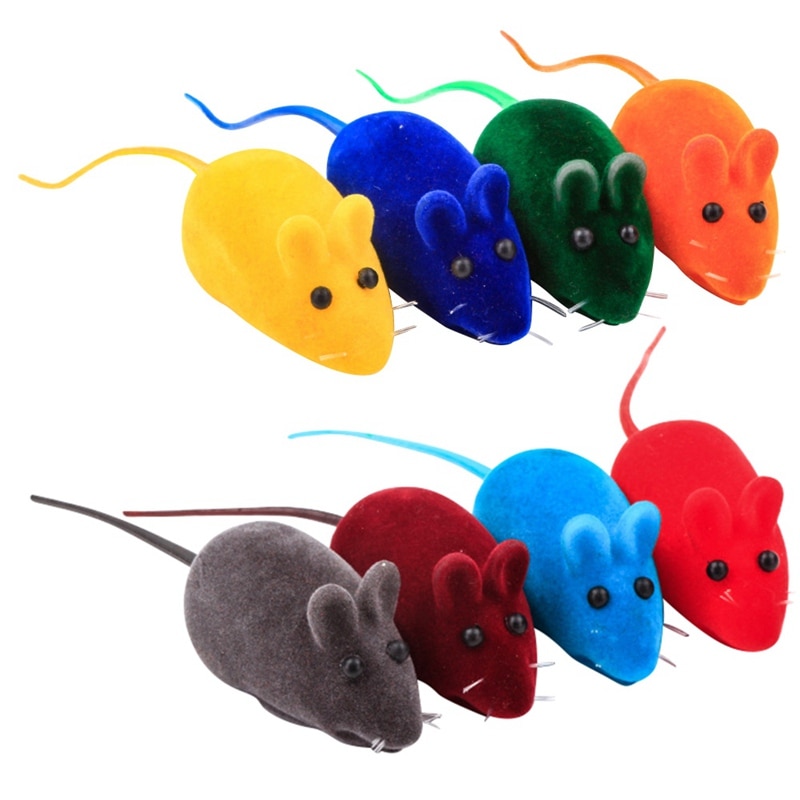 3 Pcs Pet Cats Colorful Funny Mouse Toys for Solving Boredom Kittens