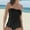 Black, variant on Wiyuqeen Women's Strapless Tankini Sets Solid Color Off Shoulder Sweetheart Padded Beach Swimsuits Two Piece Push up Bathing Suits