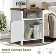 thumbnail image 2 of 4 Ever Farmhouse End Table Set of 2, White Nightstand for Bedroom, 2 of 8