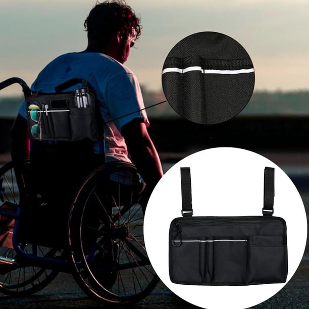 Bolsa lateral para silla de ruedas Colcomx 600D Negro