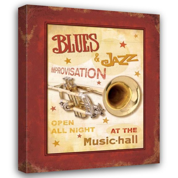 Pela Design 36x44 Gallery Wrapped Canvas Wall Art Titled - New Orleans Jazz IV