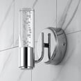 thumbnail image 5 of JONATHAN Y Bolha 5.5" 1-Light Minimalist Modern Bubble Acrylic/Iron Integrated LED Vanity Light, Chrome, 5 of 9