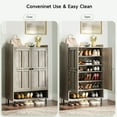 thumbnail image 5 of ONBRILL Shoe Storage Cabinet, 45'' Wooden 6-Tier Shoe Cabinet, Hold 18-24 Pairs for Entryway Hallway, 5 of 8