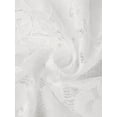 thumbnail image 4 of Cárdigan corto con lazo en la parte delantera para mujer Dobladillo con volantes Top transparente de encaje floral blanco XL, 4 of 6
