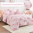 thumbnail image 3 of Kids Twin Bed in a Bag for Girls, 6 Piece Rainbow Pink Comforter Set, Soft Microfiber Bedding Set with Sheets, Shams & Toy Pillow, 3 of 7
