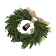 thumbnail image 1 of De Cedro De 19,7 Pulgadas, De Navidad De Cedro Artificial Con Campana De Vaca Rústica Vintage, Cinta De Lino Marrón Para Decoración Interior Y Exterior, 1 of 7