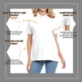 thumbnail image 5 of Basico White Polo Collared Shirts For Women 100% Cotton Short Sleeve Golf Polo Shirts For Women and Juniors, 5 of 6