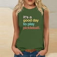 thumbnail image 2 of IT'S A GOOD DAY TO PALY PICKLEBALL Women 2024 Summer Tank Tops Loose Sleeveless T-Shirt Casual Crewneck Tunic Blouses, 2 of 4