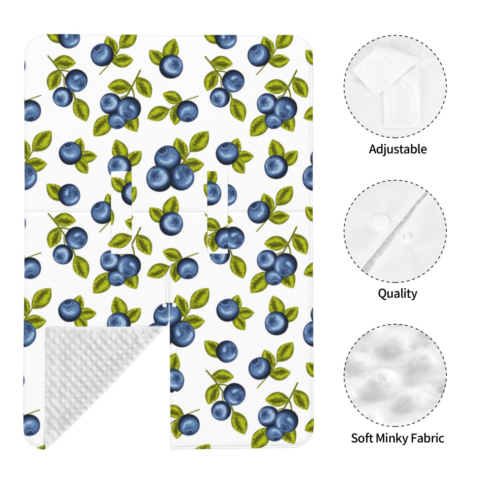 Car Seat Cover Baby - Blueberry leaf design Breathable Infant Car Seat Cover for Baby Carseat, Lightweight Comfort Baby Essentials Must Haves Newborn Stuff for Girl Boy