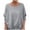 Gray, variant on Women's Long Sleeve Pullover Tops Oversized Drop Shoulder Crew Neck Basic Tee Shirts Casual Solid Baggy Blouses