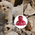 thumbnail image 5 of FloreceBien Vestido para perro Tutu para perro Niña de las flores de una pieza con lazo Ropa para mascotas para boda Fiesta de cumpleaños Vestido para perro, 5 of 5
