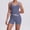 Blue Gray, variant on SKQIT Womens Workout Sets 2 Piece Gym Yoga Outfits Crossover Shorts Crop Tank Top with Contrast Trim