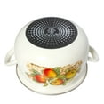 thumbnail image 2 of Enameled Aluminum Soup Pot Apples Belly Deep Casserole Cooking Pot with Glass Lid Enameled Camping Cookware Camping Stockpot for Cooking (5.05-qt. (4.8 L)), 2 of 7