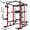 RED, variant on Eonfit E5 Smith Machine with Vertical Leg Press, Power Cage Squat Rack with LAT-Pull Down Cable Crossover Rotating Arms System Home Gym Equipment All in One (E5 BLK)