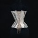thumbnail image 5 of Corsé estereoscópico de corte en espiga de pescado con tirantes de hilo moldeado, camiseta sin mangas de poliéster para mujer, 5 of 7