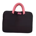thumbnail image 4 of Maletín para portátil, bolsa de transporte para computadora, informal, de moda, ligero, funda protectora para portátil, para viajes, desplazamientos a Negro, 4 of 8