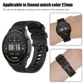 thumbnail image 2 of Sywqhk Pulsera de repuesto de banda de silicona de 22 mm para el color del reloj Xiaomi (negro), 2 of 9