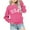 Pink, variant on Fancifize Girl's Cute USA Print Sweatshirt Long Sleeve Crew Neck Pullover Tops T-Shirt Little/Big Girls Casual Drop Shoulder Shirt 1-12 Years