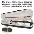 thumbnail image 5 of 4/4 Violin Set Full Size Fiddlewith Hard Case, Shoulder Rest, Rosin, Bow and Extra Strings, for Adults Beginner Students (White), 5 of 10