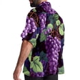 thumbnail image 3 of Grape Men's Short Sleeve Casual Printed Button Down Beach Shirts, 3 of 6
