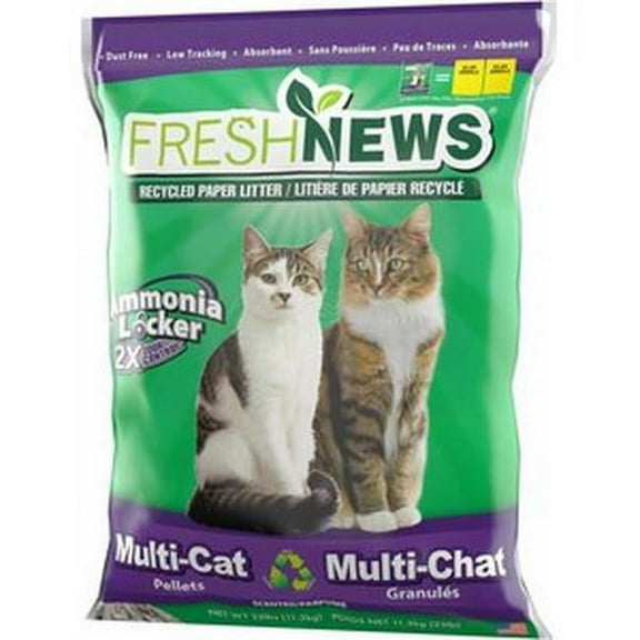 Fresh  s 503020 25 lbs Non-Clumping Scented Paper Multi Cat Litter
