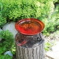 thumbnail image 5 of Achla Designs Hand Blown Crackle Glass Garden Birdbath with Stand, Red, 5 of 5
