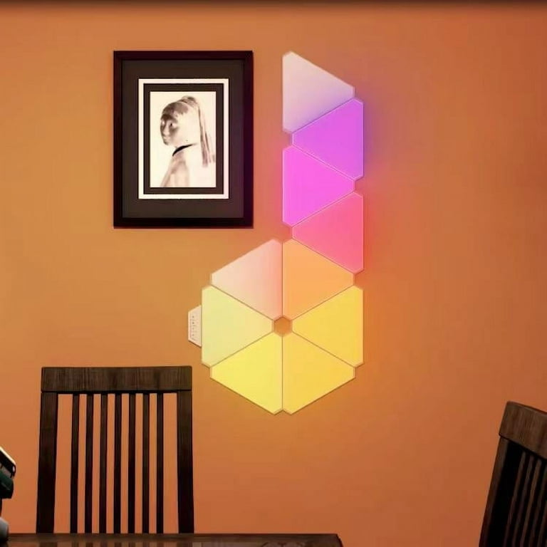 Triangle LED Light Panels, Triangle Lights with 6 Connection Ports, Real  RGBIC Gaming Lights for Gaming Setup, Smart Wall Lights for Bedroom App