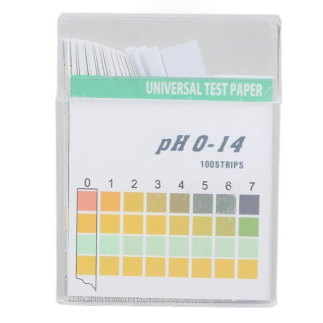 100 Pack Professional pH Test Strips, Accurate and Universal, for Cosmetics, Drinking Water, Soil, pH 0 to 14
