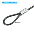thumbnail image 2 of Uxcell 0.3ft Cable de Seguridad 12 Paquetes Cuerda de Alambre de Acero Inoxidable 0.08" Negro, 2 of 6