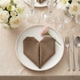 thumbnail image 5 of Unique Bargains 6Pcs Dinner Use Cotton Cloth Napkins Caramel 20x20inch, 5 of 6