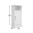 thumbnail image 6 of Flash Furniture Bathroom Storage Cabinet Organizer with Magnetic Closure Door, In-Cabinet Adjustable Shelf, and Upper Open Shelf in White, 6 of 11