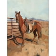 thumbnail image 2 of Green, Jacob 15x18 Black Ornate Wood Framed with Double Matting Museum Art Print Titled - Range Horse II, 2 of 4