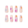 thumbnail image 4 of Press on Nails Long Coffin Fake Nails with Colorful Daisy Design Glue on Nails Acrylic Stick on Nails False Nails for Women 24PCS Colorful Daisy-C06 1 Fl Oz (Pack of 1), 4 of 4