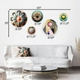 thumbnail image 4 of Designart "Abstract Art Noveau Flower II" Religious Landscape Metal Wall Art Set of 5 Piece, 4 of 5