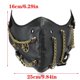 thumbnail image 3 of Rivet Chain Embellished PU Leather Face Mask Punk Gothic Cosplay Props For Theater Parties Halloween Costume Event, 3 of 4