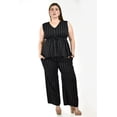 thumbnail image 1 of Conjunto rayado de lino Roman Fashion /Tallas Extras, 4377 (Negro) negro 40, 1 of 6