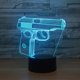 thumbnail image 5 of Illusion d'optique Pistolet 3D Veilleuse 16 Couleurs Changement USB Puissance Télécommande Interrupteur Tactile Décor Lampe LED Table Lampe De Bureau Enfants Enfants Noël Noël Brithday Cadeau Kuyhfg Bienvenido a Kuyhfg, 5 of 5